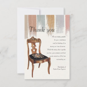 Empty Chair Sympathy Thank You Card