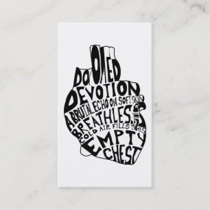 empty chest : anatomical heart business card