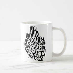 empty chest : anatomical heart coffee mug