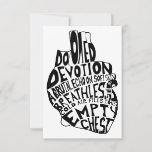 empty chest : anatomical heart invitation