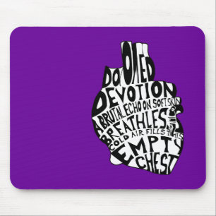 empty chest : anatomical heart mouse pad