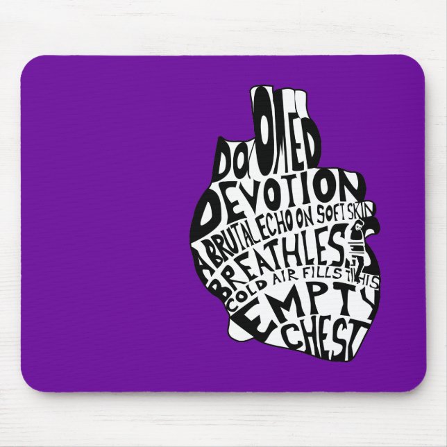 empty chest : anatomical heart mouse pad (Front)