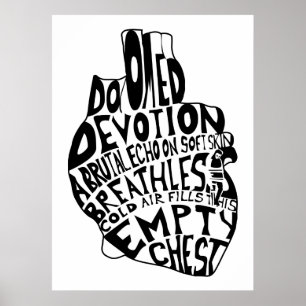 empty chest : anatomical heart poster