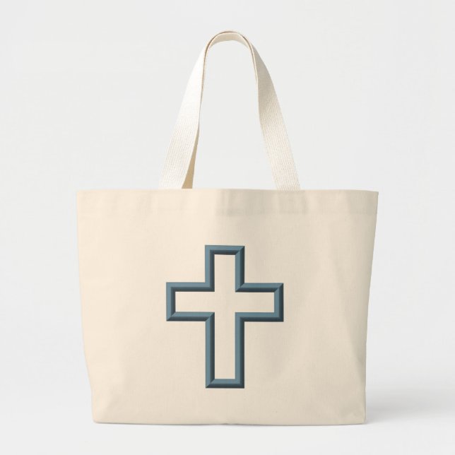 Empty cross large tote bag (Front)