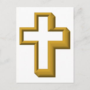 Empty cross postcard