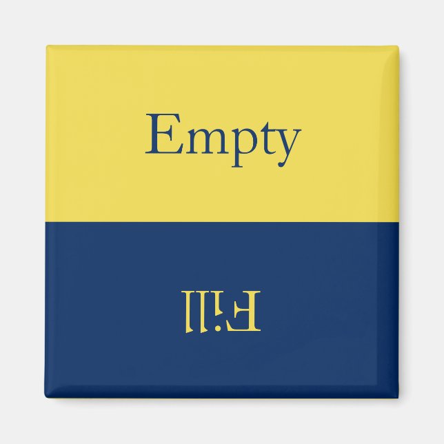 Empty Fill Dishwasher Reversible Magnet (Front)