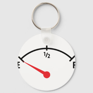 empty fuel tank indicator gage car key ring
