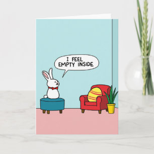 Empty Inside Bunny Message Card