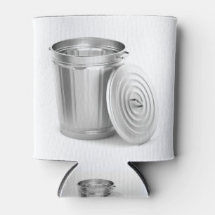 Empty metal trash can cooler