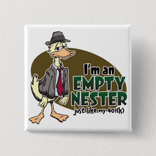 Empty Nest 15 Cm Square Badge (Front)
