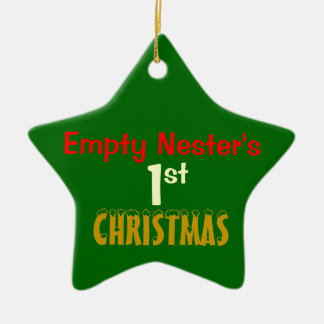 Empty Nest 1st Christmas Green Star Ceramic Tree Decoration