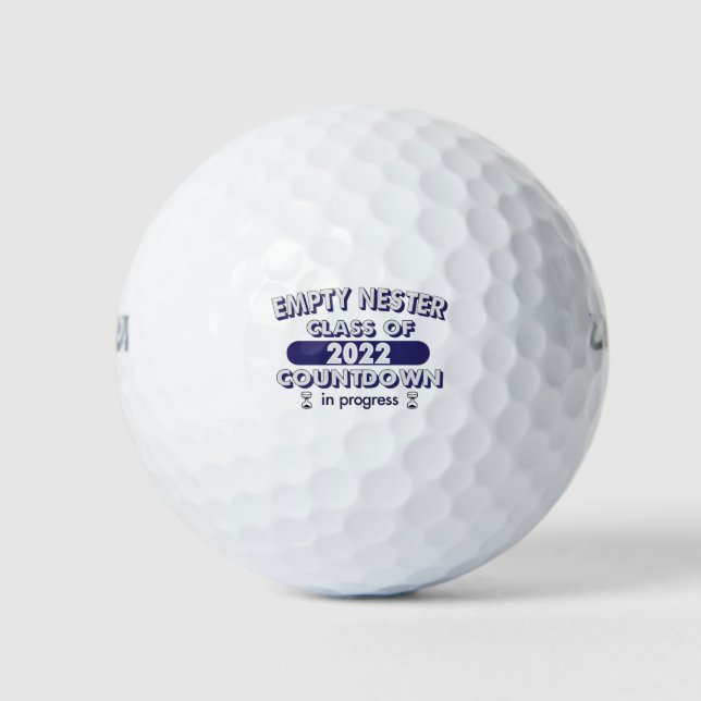 Empty Nester Class of 2022 Countdown in Progress Golf Balls (Front)