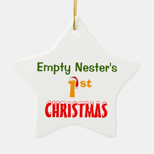 Empty Nester's 1st Christmas Ceramic Tree Decoration (Front)