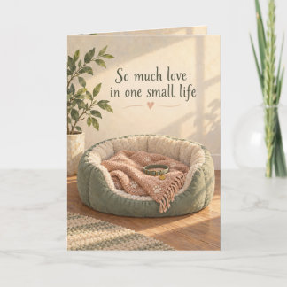 Empty Pet Bed Remembering Companion Card