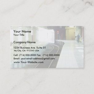 Empty Platform At Perth Railway Station Business Card