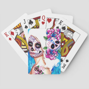 Empty Promises Day of the Dead Girl Playing Cards