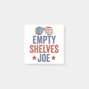 Empty Shelves Joe Funyy Conservative Anti Liberal Post-it Notes