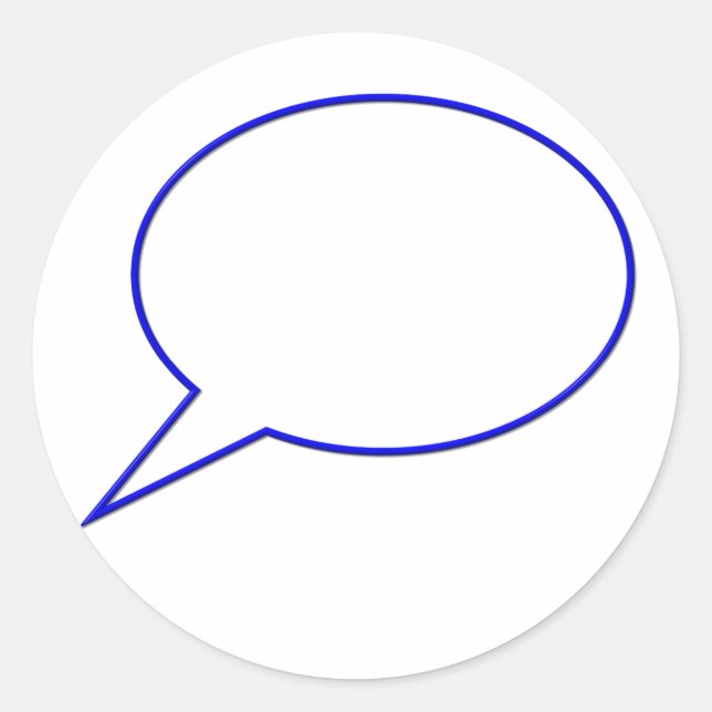 Empty speech bubble #2 classic round sticker (Front)
