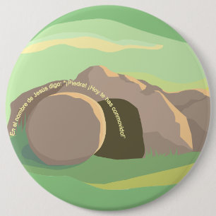 Empty Tomb I Stone! Thou Art Moved! I ESP I 6x6 6 Cm Round Badge