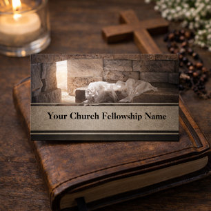Empty Tomb White Light Sunrise Church Pastor Business Card