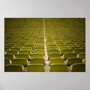 Empty yellow chair lot poster