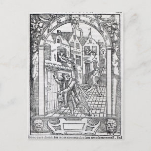 Emptying the Chamber Pots Postcard