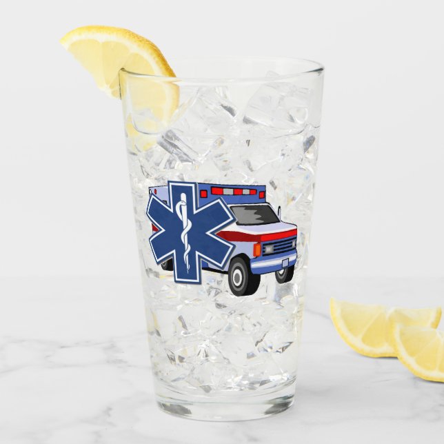 EMS Ambulance EMS Logo Glass (Front Ice)