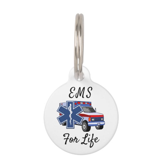 EMS Ambulance For Life  Pet Tag (Front)