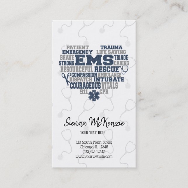 EMS Denim texture Business Card (Front)