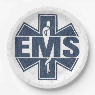 EMS Denim texture Paper Plate