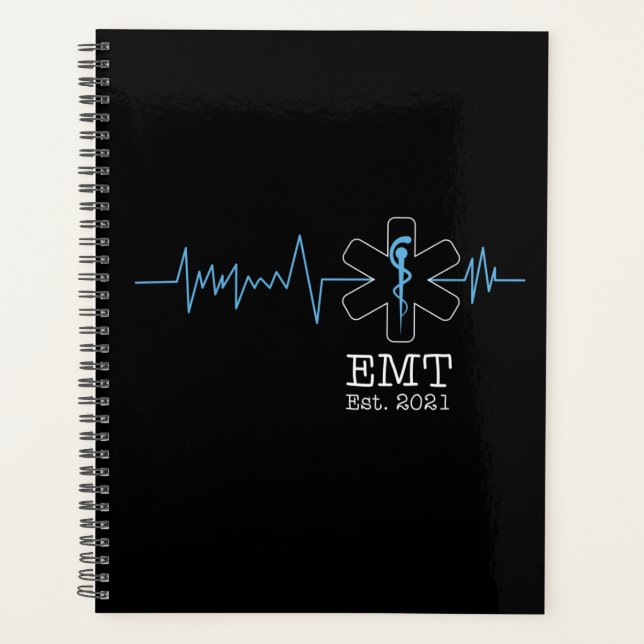 EMS Emergency Emt Est. 2021 Student Graduation Planner (Front)