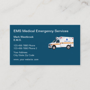 EMS EMergency Medical Services Business Card