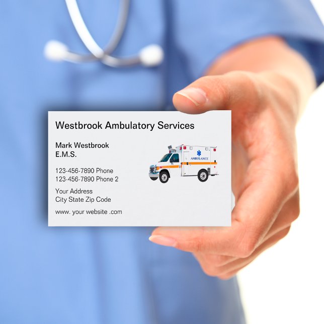 EMS EMergency Medical Services Business Card (Creator Uploaded)