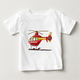 EMS EMT Rescue Medical Helicopter Ambulance Baby T-Shirt