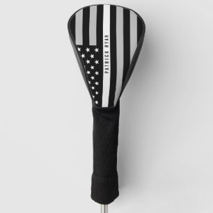 EMS EMT Thin White Line American Flag Monogram Golf Head Cover