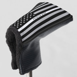 EMS EMT Thin White Line American Flag Monogrammed Golf Head Cover