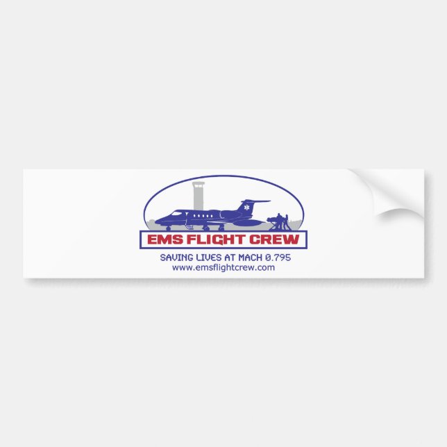 EMS Flight Crew Jet Bumper Sticker (Front)