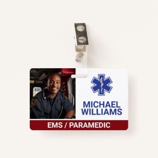 EMS | Paramedic Worker ID Badge