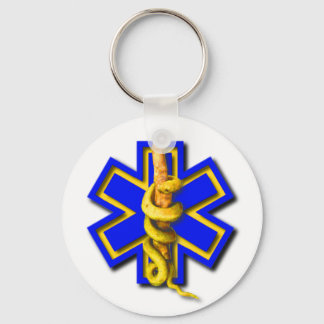 EMS Star of Life Badge Key Ring