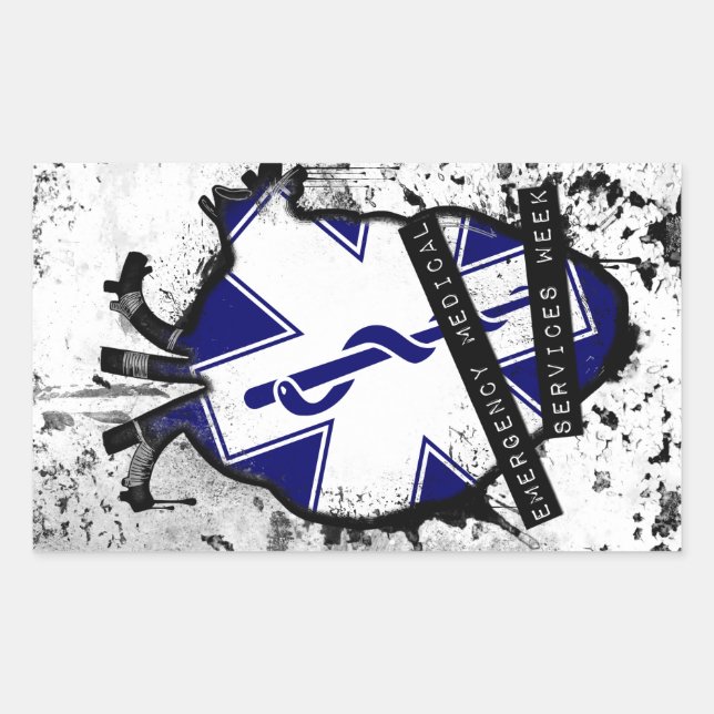 ems week rectangular sticker (Front)