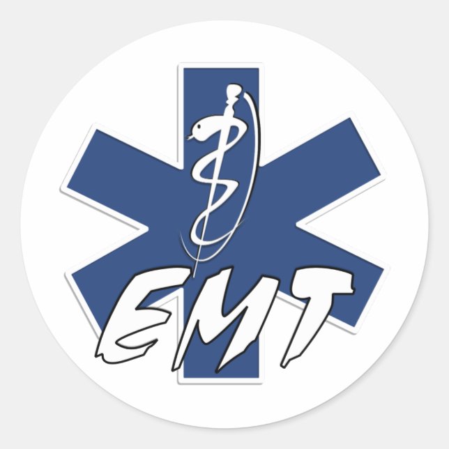 EMT Active Star of Life Classic Round Sticker (Front)