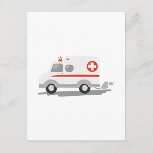 EMT Ambulance Postcard