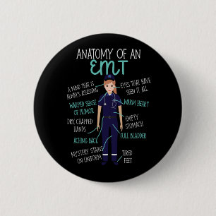 Emt Anatomy Of An Emt  6 Cm Round Badge