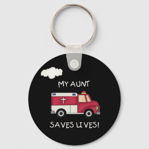 EMT Aunt Saves Lives Key Ring