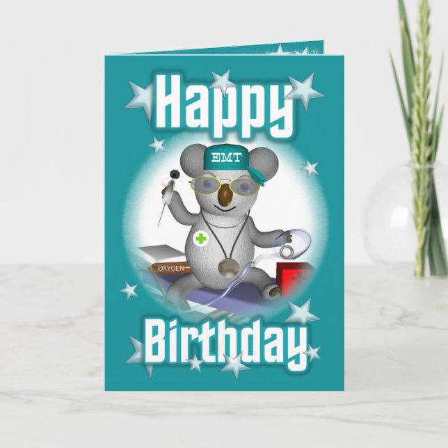EMT Birthday Koala Card (Front)