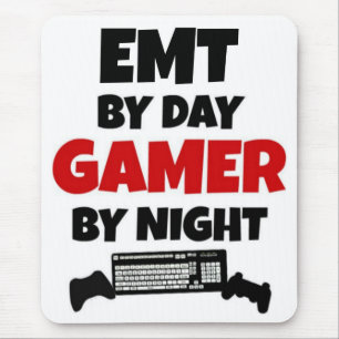 EMT by Day Gamer by Night Mouse Pad