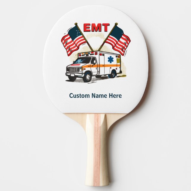 EMT Custom Gift, Perfect for first responders Ping Pong Paddle (Front)