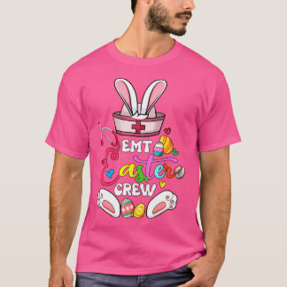 Emt Easter Crew Colourful Job Team Hunting Eggs T-Shirt