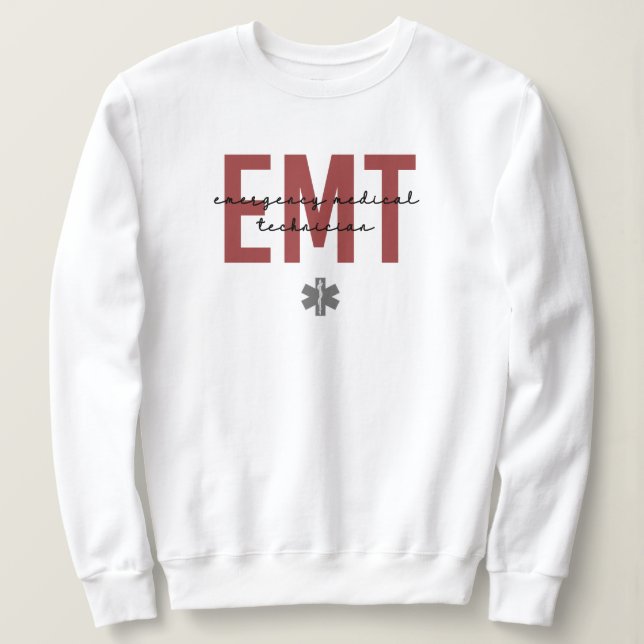 EMT Emergency Medical Technician Sweatshirt (Design Front)