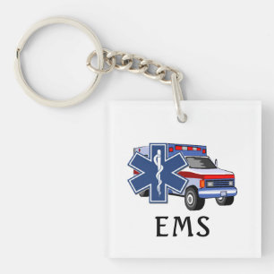 EMT EMS Ambulance    Key Ring